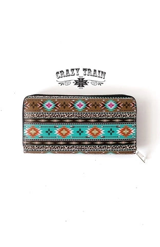 Road Block Aztec Print Wallet