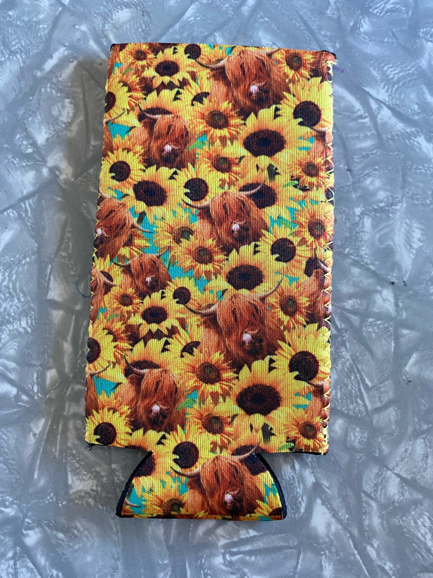 Sunflower Highlander Slim Coozie