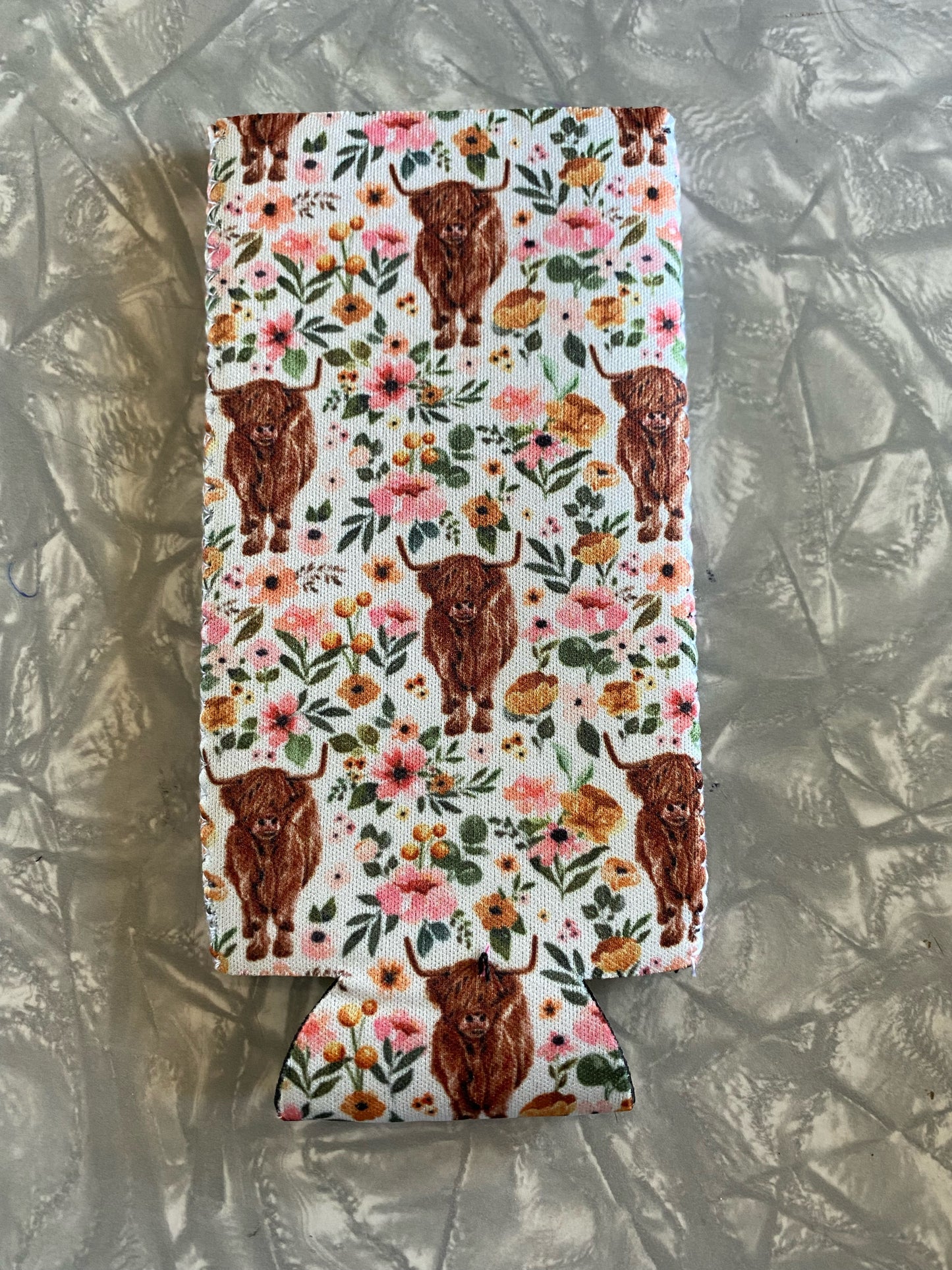 Floral Highlander Slim Coozie